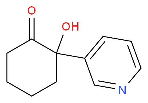 2-hydroxy-2-(pyridin-3-yl)cyclohexan-1-one_分子结构_CAS_886362-93-2