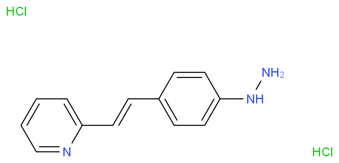 trans-4′-Hydrazino-2-stilbazole dihydrochloride_分子结构_CAS_211986-67-3)