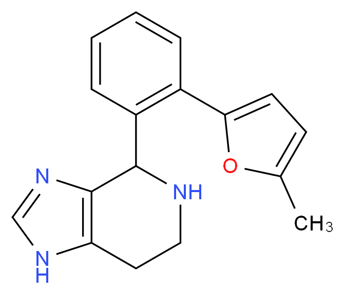 4-[2-(5-methyl-2-furyl)phenyl]-4,5,6,7-tetrahydro-1H-imidazo[4,5-c]pyridine_分子结构_CAS_)