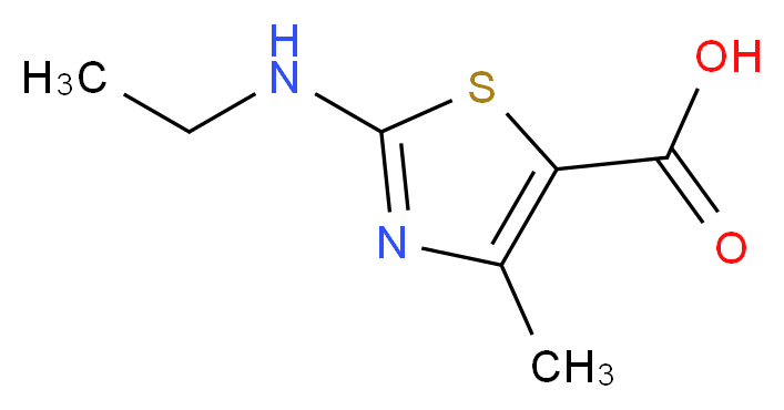 2-(ethylamino)-4-methyl-1,3-thiazole-5-carboxylic acid_分子结构_CAS_162651-09-4