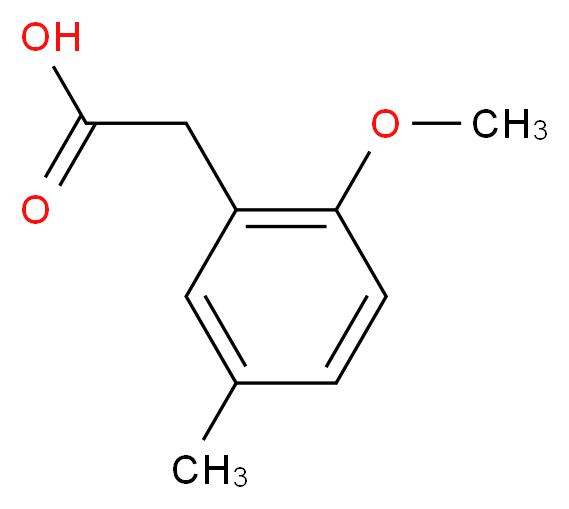 2-Methoxy-5-Methylphenylacetic acid_分子结构_CAS_58506-24-4)