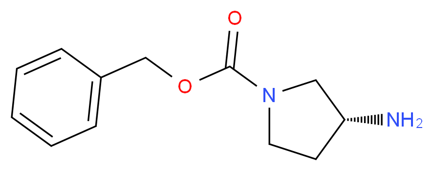 benzyl (3R)-3-aminopyrrolidine-1-carboxylate_分子结构_CAS_122536-73-6