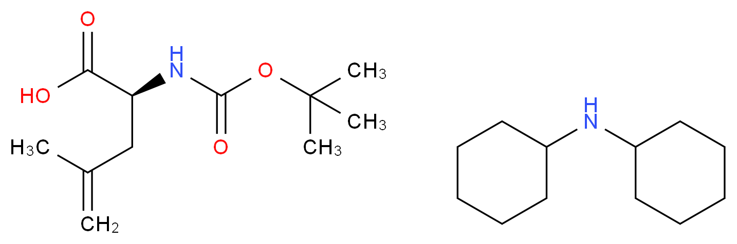 (2S)-2-{[(tert-butoxy)carbonyl]amino}-4-methylpent-4-enoic acid; N-cyclohexylcyclohexanamine_分子结构_CAS_87720-54-5