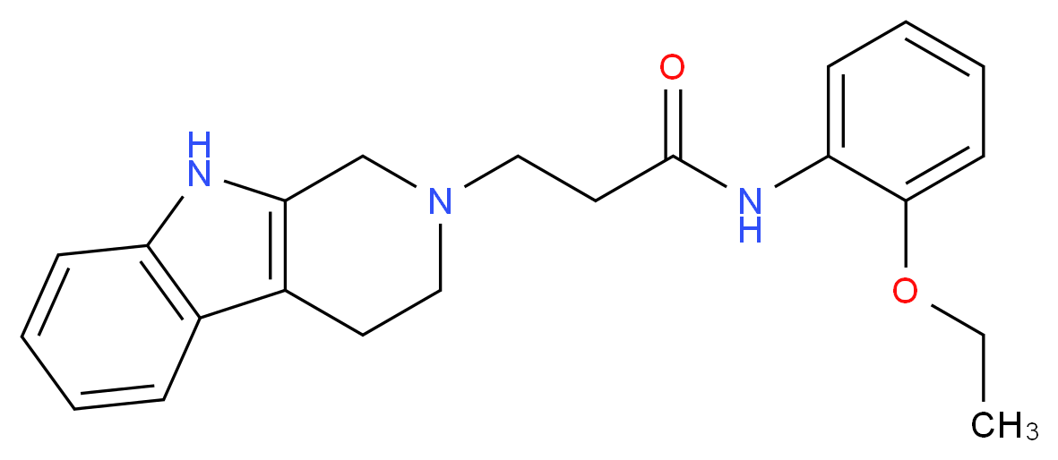 N-(2-ethoxyphenyl)-3-(1,3,4,9-tetrahydro-2H-beta-carbolin-2-yl)propanamide_分子结构_CAS_)