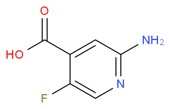 2-amino-5-fluoropyridine-4-carboxylic acid_分子结构_CAS_1260671-28-0