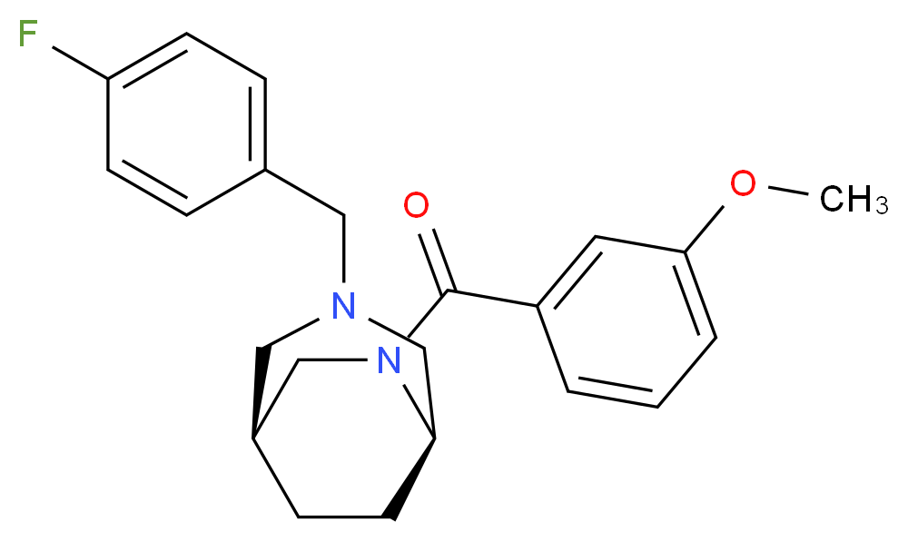 (1S*,5R*)-3-(4-fluorobenzyl)-6-(3-methoxybenzoyl)-3,6-diazabicyclo[3.2.2]nonane_分子结构_CAS_)