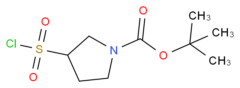 tert-butyl 3-(chlorosulfonyl)pyrrolidine-1-carboxylate_分子结构_CAS_935845-20-8
