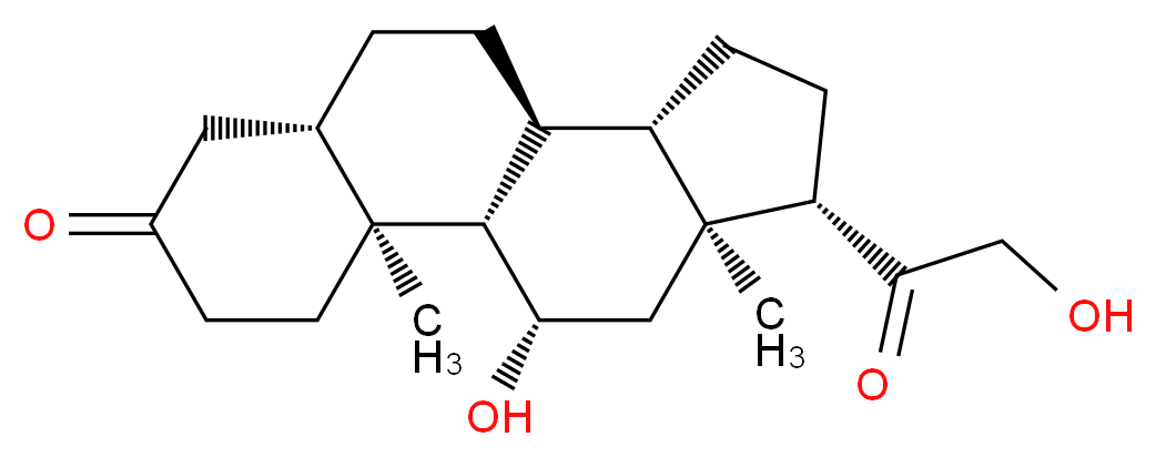 (1S,2S,7S,10S,11S,14S,15S,17S)-17-hydroxy-14-(2-hydroxyacetyl)-2,15-dimethyltetracyclo[8.7.0.0<sup>2</sup>,<sup>7</sup>.0<sup>1</sup><sup>1</sup>,<sup>1</sup><sup>5</sup>]heptadecan-5-one_分子结构_CAS_298-25-9