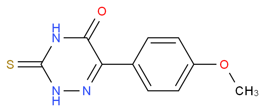 6-(4-methoxyphenyl)-3-sulfanylidene-2,3,4,5-tetrahydro-1,2,4-triazin-5-one_分子结构_CAS_27623-06-9