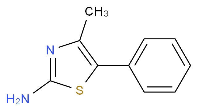 4-methyl-5-phenyl-1,3-thiazol-2-amine_分子结构_CAS_28241-62-5