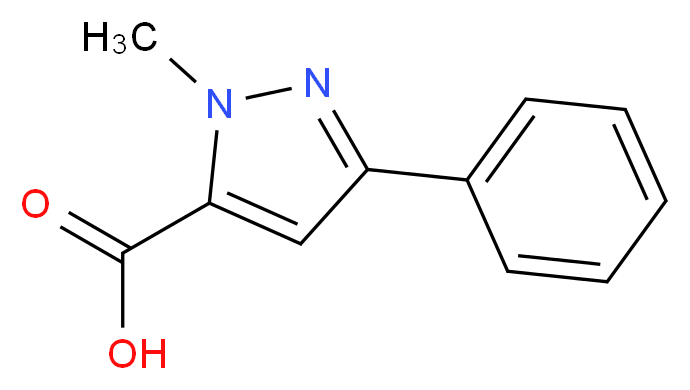 1-methyl-3-phenyl-1H-pyrazole-5-carboxylic acid_分子结构_CAS_10250-64-3)