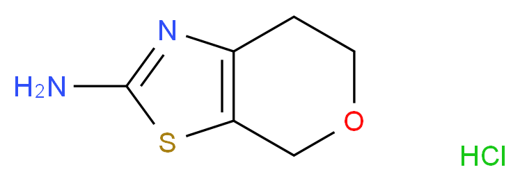 4H,6H,7H-pyrano[4,3-d][1,3]thiazol-2-amine hydrochloride_分子结构_CAS_623931-31-7