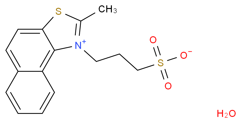 2-methyl-1-(3-sulfonatopropyl)naphtho[1,2-d][1,3]thiazol-1-ium hydrate_分子结构_CAS_314041-33-3