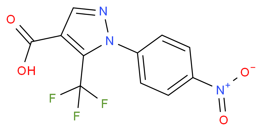 1-(4-硝基苯基)-5-(三氟甲基)-1H-吡唑-4-羧酸_分子结构_CAS_142818-03-9)