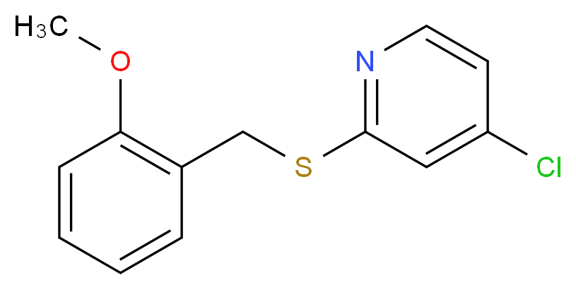 4-Chloro-2-((2-Methoxybenzyl)thio)pyridine_分子结构_CAS_1346707-46-7)