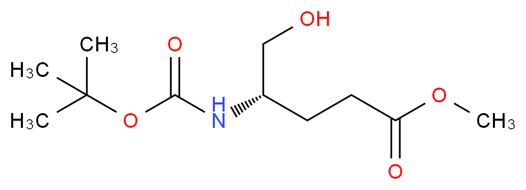 (S)-Methyl 4-[(tert-butoxycarbonyl)amino]-5-hydroxypentanoate_分子结构_CAS_126587-35-7)