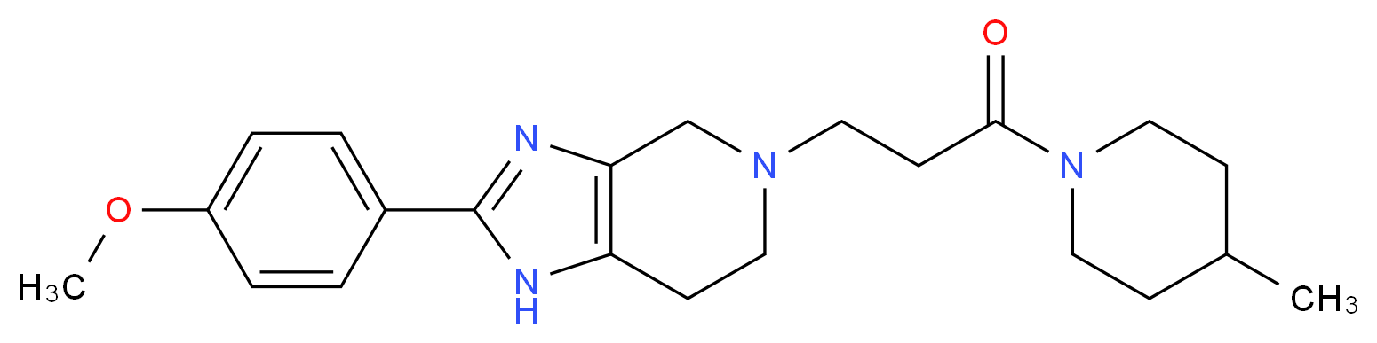 2-(4-methoxyphenyl)-5-[3-(4-methylpiperidin-1-yl)-3-oxopropyl]-4,5,6,7-tetrahydro-1H-imidazo[4,5-c]pyridine_分子结构_CAS_)