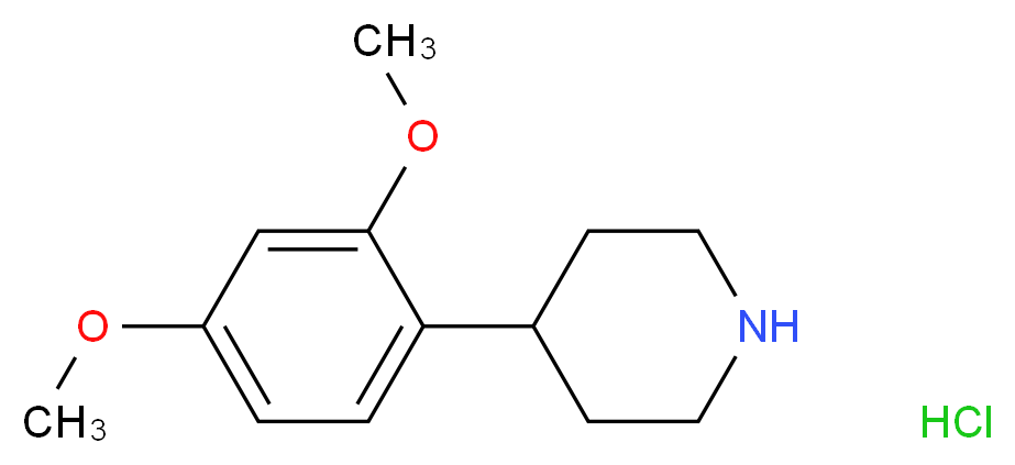4-(2,4-Dimethoxyphenyl)piperidine hydrochloride_分子结构_CAS_)