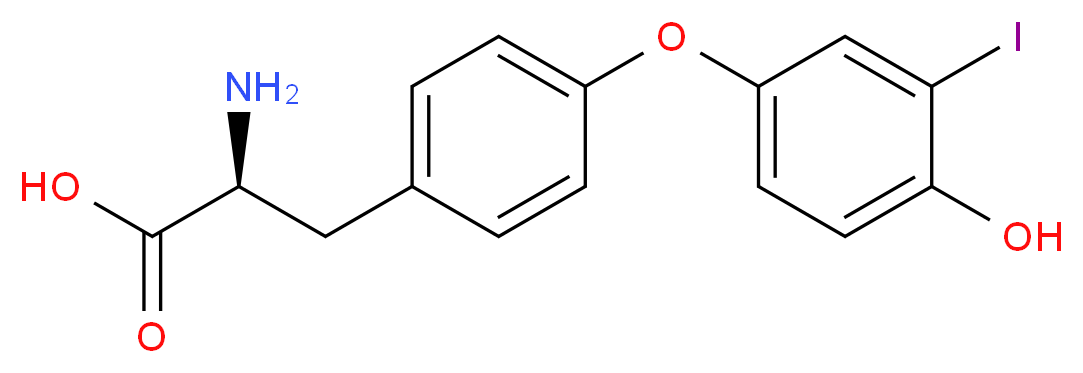 (2S)-2-amino-3-[4-(4-hydroxy-3-iodophenoxy)phenyl]propanoic acid_分子结构_CAS_4732-82-5