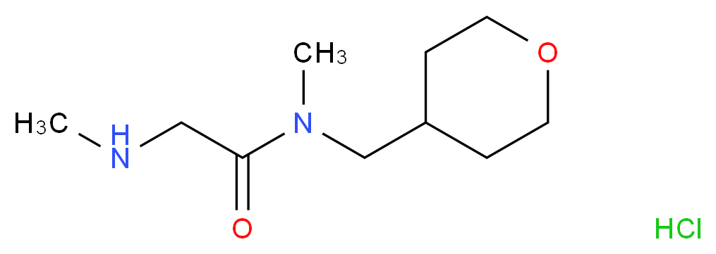 N-Methyl-2-(methylamino)-N-(tetrahydro-2H-pyran-4-ylmethyl)acetamide hydrochloride_分子结构_CAS_)