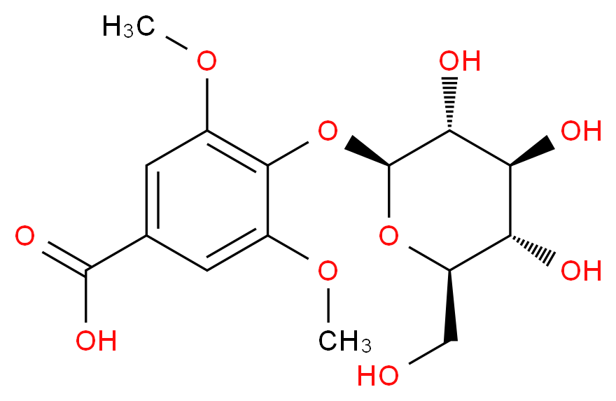 3,5-dimethoxy-4-{[(2S,3R,4S,5S,6R)-3,4,5-trihydroxy-6-(hydroxymethyl)oxan-2-yl]oxy}benzoic acid_分子结构_CAS_33228-65-8