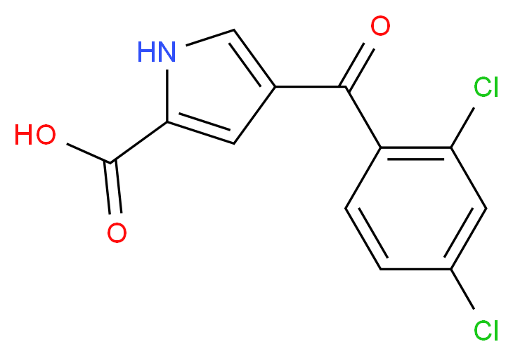4-(2,4-Dichlorobenzoyl)-1H-pyrrole-2-carboxylic acid_分子结构_CAS_)
