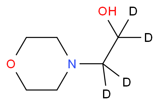 4-Morpholineethanol-d4_分子结构_CAS_1185052-90-7)