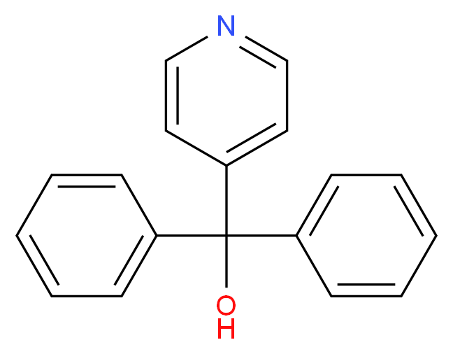 二苯基(4-吡啶基)甲醇_分子结构_CAS_1620-30-0)