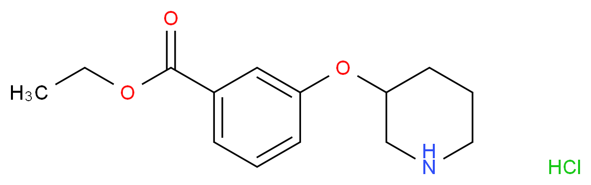 Ethyl 3-(3-piperidinyloxy)benzoate hydrochloride_分子结构_CAS_)