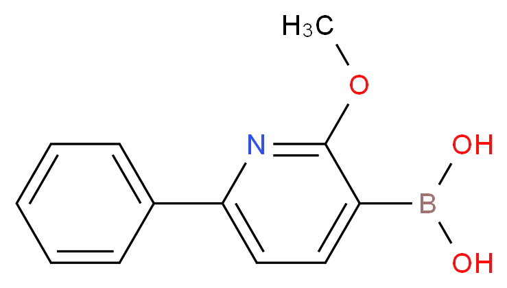 (2-Methoxy-6-phenylpyridin-3-yl)boronic acid_分子结构_CAS_1029654-26-9)