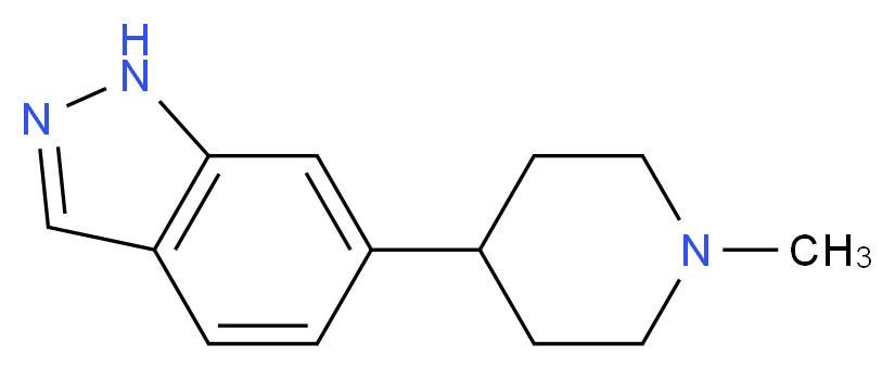 6-(1-METHYL-PIPERIDIN-4-YL)-1H-INDAZOLE_分子结构_CAS_885272-33-3)