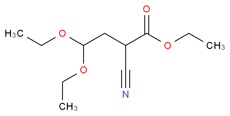 ethyl 2-cyano-4,4-diethoxybutanoate_分子结构_CAS_52133-67-2