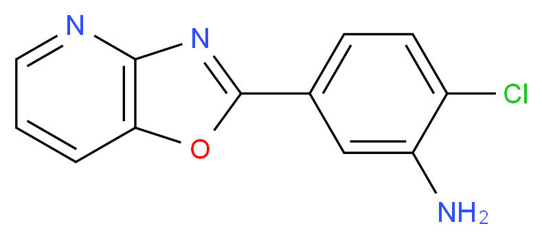 2-chloro-5-{[1,3]oxazolo[4,5-b]pyridin-2-yl}aniline_分子结构_CAS_354561-70-9