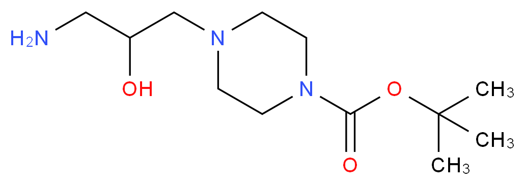 4-(3-Amino-2-hydroxy-propyl)-piperazine-1-carboxylic acid tert-butyl ester_分子结构_CAS_811841-98-2)