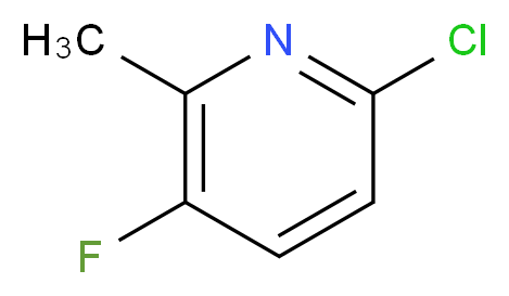 6-chloro-3-fluoro-2-methylpyridine_分子结构_CAS_884494-78-4