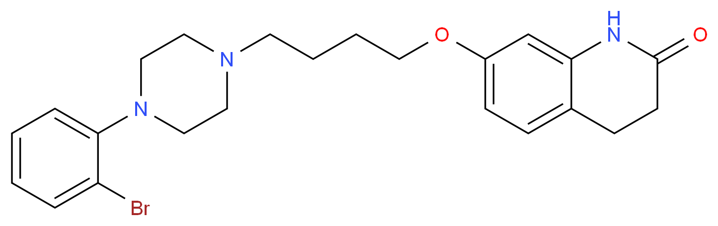 7-{4-[4-(2-bromophenyl)piperazin-1-yl]butoxy}-1,2,3,4-tetrahydroquinolin-2-one_分子结构_CAS_203395-84-0