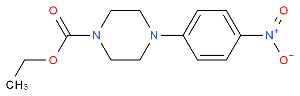 Ethyl 4-(4-nitrophenyl)tetrahydro-1(2H)-pyrazinecarboxylate_分子结构_CAS_16154-60-2)