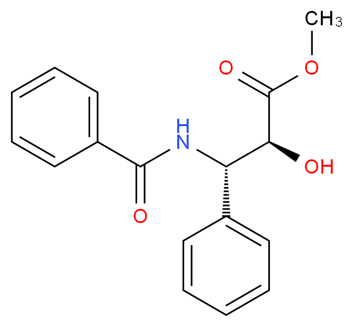 methyl (2S,3S)-2-hydroxy-3-phenyl-3-(phenylformamido)propanoate_分子结构_CAS_32981-85-4