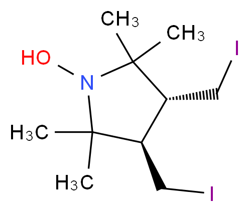 (3R,4R)-rel-3,4-Bis(iodomethyl)-2,2,5,5-tetramethyl-1-pyrrolidinyloxy_分子结构_CAS_229621-29-8)