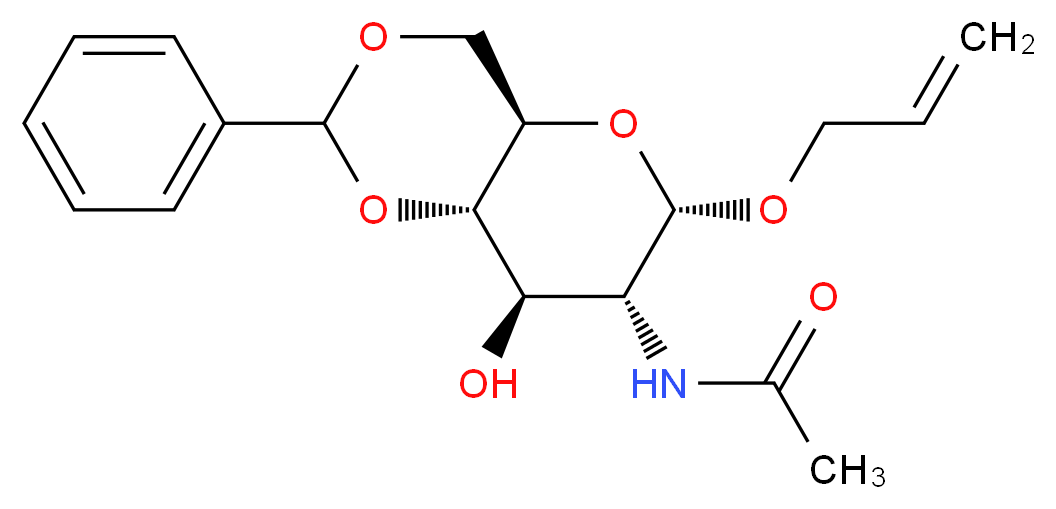 Allyl 2-(Acetylamino)-2-deoxy-4,6-O-(phenylmethylene)-α-D-glucopyranoside_分子结构_CAS_63064-49-3)