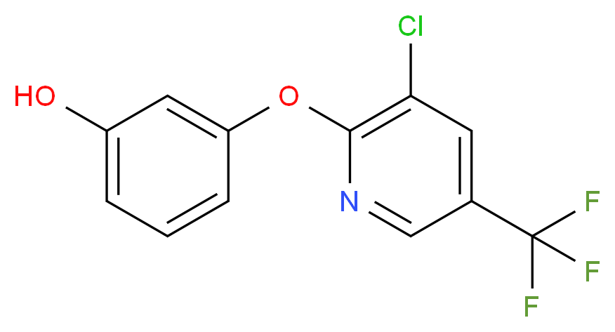 3-{[3-chloro-5-(trifluoromethyl)-2-pyridinyl]oxy}benzenol_分子结构_CAS_95711-07-2)