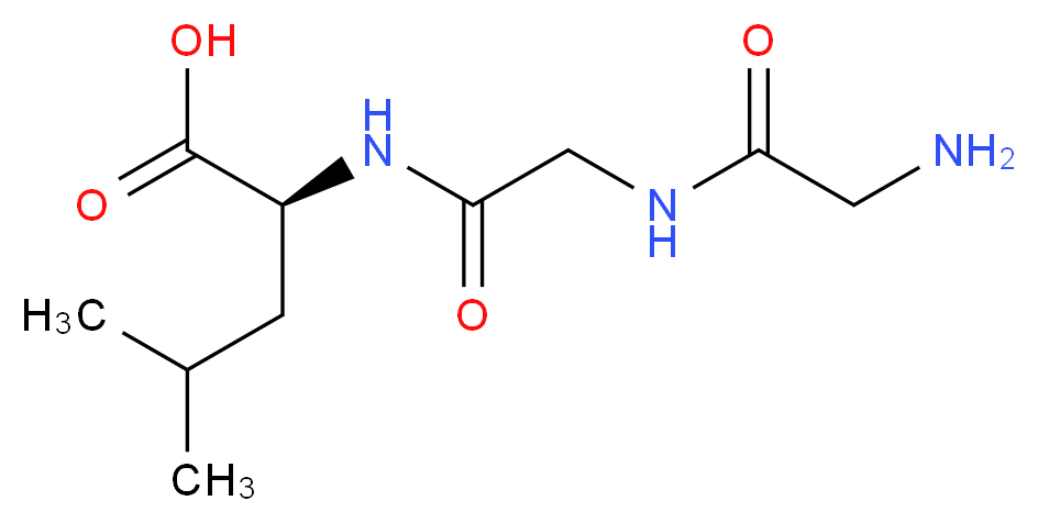 (S)-2-(2-(2-Aminoacetamido)acetamido)-4-methylpentanoic acid_分子结构_CAS_14857-82-0)