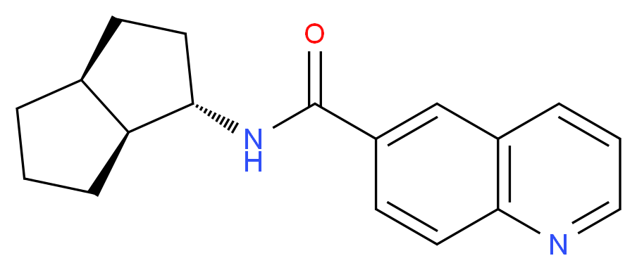 N-[(1S*,3aS*,6aS*)-octahydropentalen-1-yl]quinoline-6-carboxamide_分子结构_CAS_)