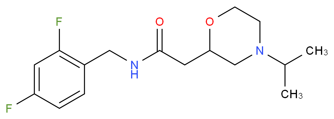 N-(2,4-difluorobenzyl)-2-(4-isopropylmorpholin-2-yl)acetamide_分子结构_CAS_)