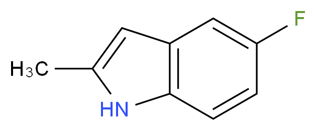 5-fluoro-2-methyl-1H-indole_分子结构_CAS_399-72-4