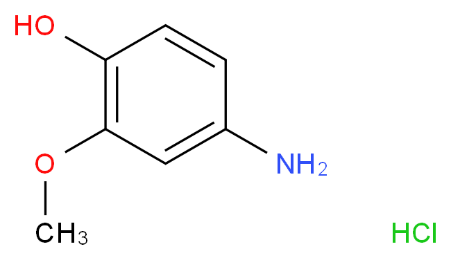 4-Amino-2-methoxyphenol Hydrochloride_分子结构_CAS_4956-52-9)