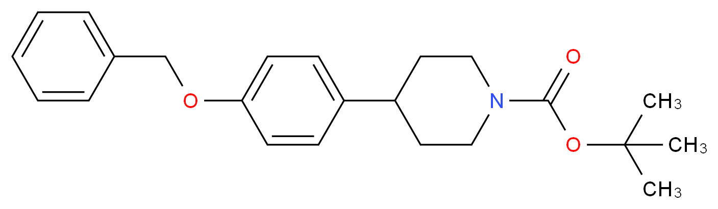 1-BOC-4-(4-BENZYLOXY-PHENYL)-PIPERIDINE_分子结构_CAS_936497-89-1)