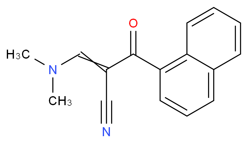 3-(dimethylamino)-2-(naphthalene-1-carbonyl)prop-2-enenitrile_分子结构_CAS_52200-20-1