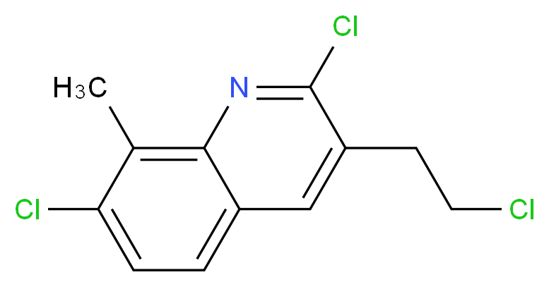 2,7-dichloro-3-(2-chloroethyl)-8-methylquinoline_分子结构_CAS_948291-91-6