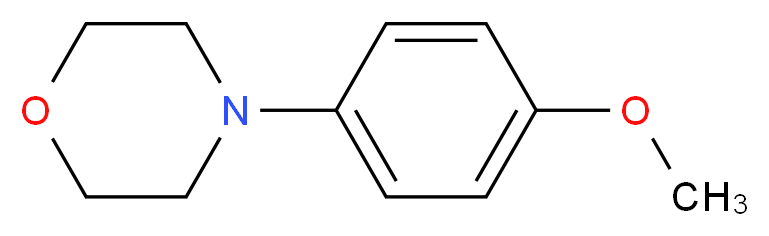 4-(4-methoxyphenyl)morpholine_分子结构_CAS_27347-14-4